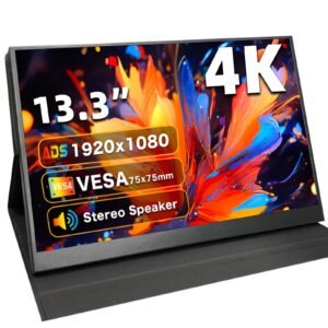 13.3 Inch LCD LED Small Monitors Touch Screen 1080P Gaming Monitor IPS Panel Screen USB Display Portable Monitor for Laptop