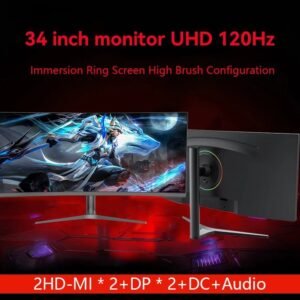 Wholesale  34&apos;&apos; 4K IPS Gaming Monitor 1ms 3800R Curve, LED Light, 120hz Refresh Rate Computer Gaming Monitor Pc