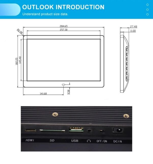 12 Inch China Factory Price Classic Digital 12v Video Multimedia Advertising Player Monitor 12inch - Image 5