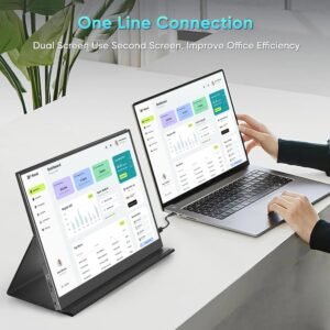15.6 Inch Portable 1080P USB-C HDR Dual Premium Speakers IPS External Display Monitor Touchscreen Compatible Premium Interfaces