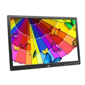 17 Inch Touch Button Digital Photo Frame Electronic Album  HD Wall Mount Display Video Advertising Machine Video Player