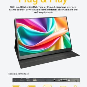 13.3 Inch LCD LED Small Monitors Touch Screen 1080P Gaming Monitor IPS Panel Screen USB Display Portable Monitor for Laptop