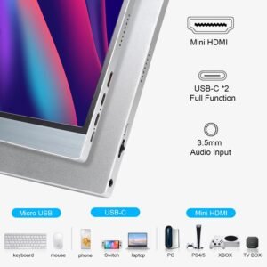Portable USB Type-C Monitor 1080P 13 Inch Touch Screen Cheap Gaming IPS  Monitor Display Travel Monitor for Laptop